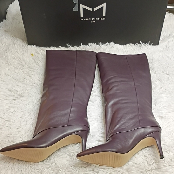 New Marc Fisher Gentle Women's Leather Heeled Boots SZ 10 - Picture 13 of 16